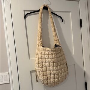 Urban Expressions Quilted Tan Shoulder Bag
